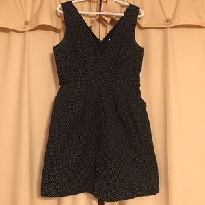 Cute Corey P midi black polka dot dress.